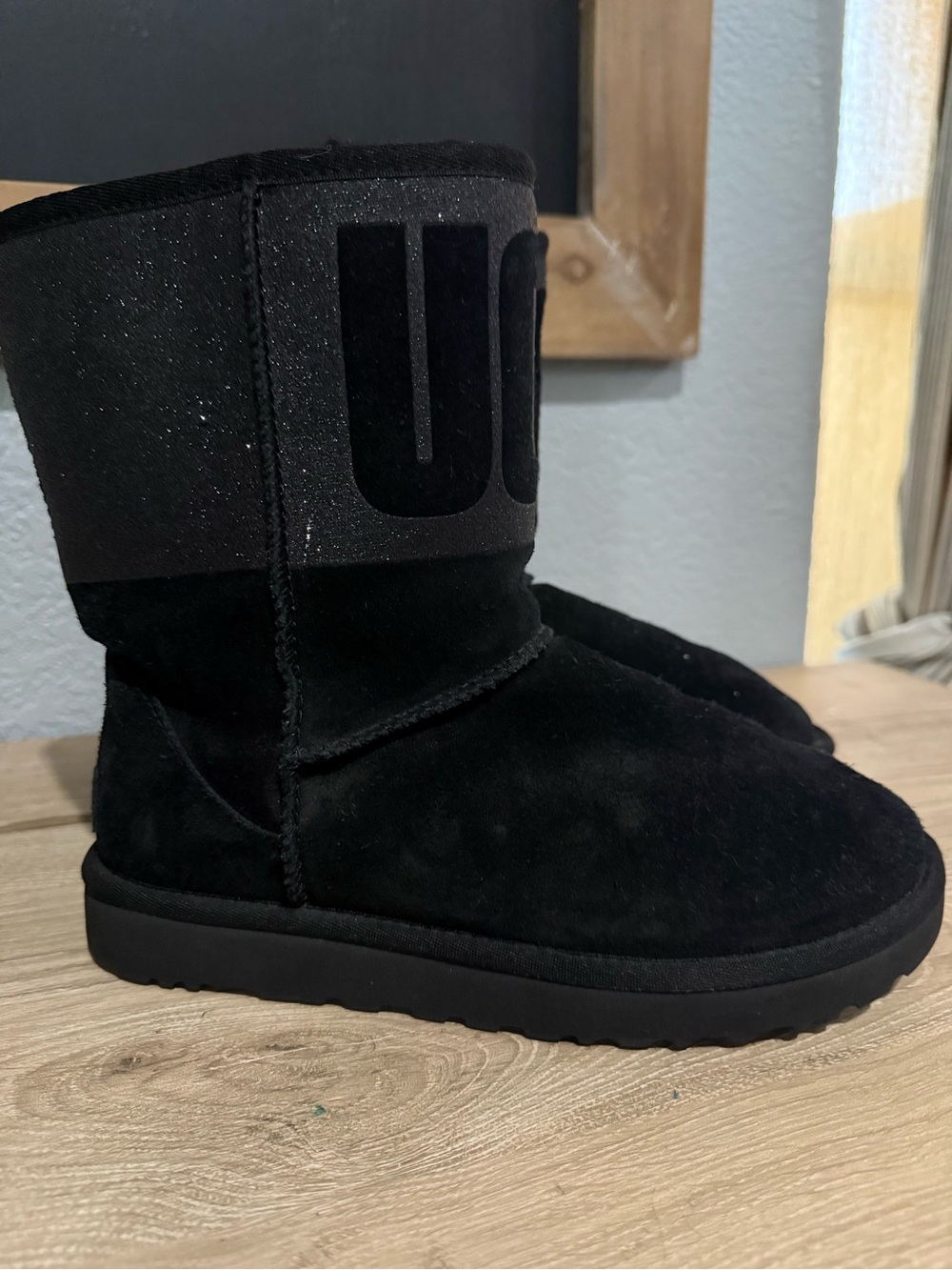 UGG classic short glitter boots